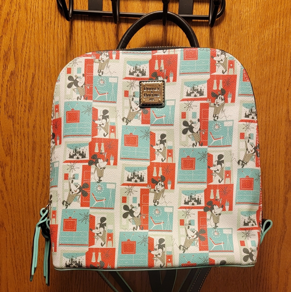 Dooney & Bourke Mid Century Modern Mickey Mouse Patterned Backpack